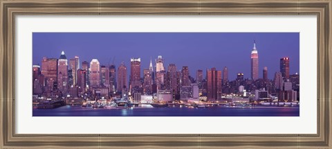 Framed Dusk, West Side, NYC, New York City, US Print