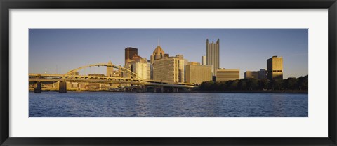 Framed Buildings and Bridge in Pittsburgh, Pennsylvania Print