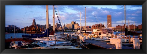 Framed Boats in Buffalo, New York Print