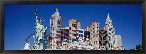 Framed Low angle view of skyscrapers, New York New York, Las Vegas, Nevada, USA Print