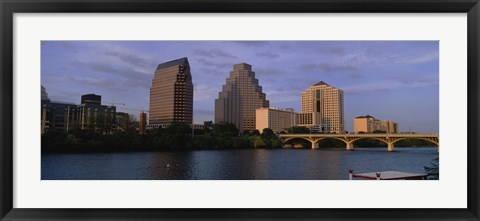 Framed Bridge over a river, Congress Avenue Bridge, Austin, Texas, USA Print