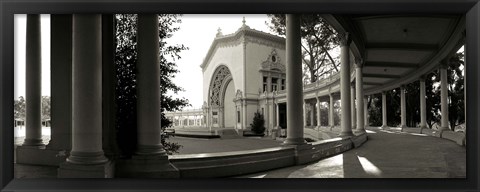 Framed Pavilion in Balboa Park, San Diego, California Print