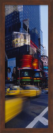 Framed Traffic on a street, Times Square, Manhattan, New York City, New York State, USA Print