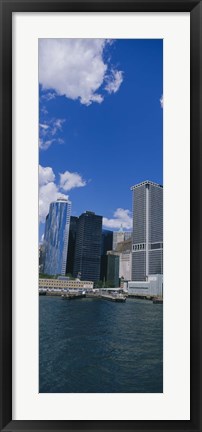 Framed Low angle view of skyscrapers, Manhattan Print