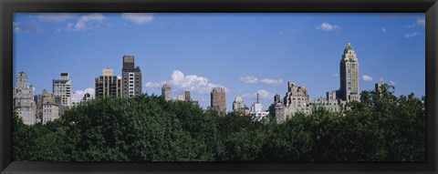 Framed Manhattan Buildings Rising above the Trees Print