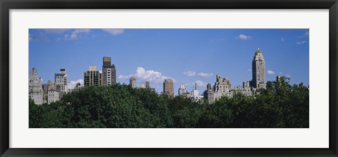 Framed Manhattan Buildings Rising above the Trees Print