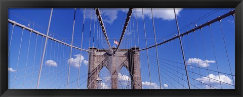 Framed Brooklyn Bridge Cables and Tower, New York City Print