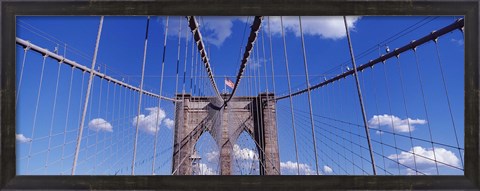 Framed Brooklyn Bridge Cables and Tower, New York City Print