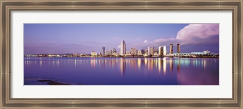 Framed USA, California, San Diego, Financial district Print