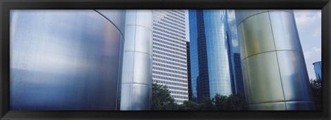 Framed Close up of Buildings in Houston, Texas Print