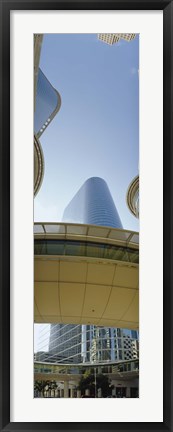 Framed Low angle view of buildings in a city, Enron Center, Houston, Texas Print