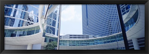 Framed Low angle view of skyscrapers, Enron Center, Houston, Texas, USA Print