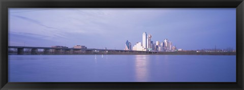 Framed Buildings on the waterfront, Dallas, Texas, USA Print