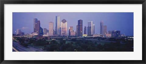 Framed Houston buildings, Texas Print