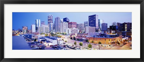 Framed Denver at night, Colorado Print