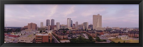 Framed Skyscrapers in a city, Fort Worth, Texas, USA Print