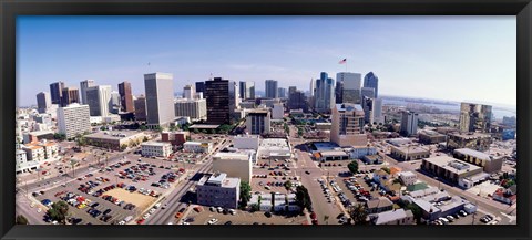 Framed USA, California, San Diego, Downtown District Print