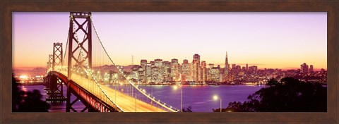 Framed San Francisco Skyline with Golden Gate Bridge Print