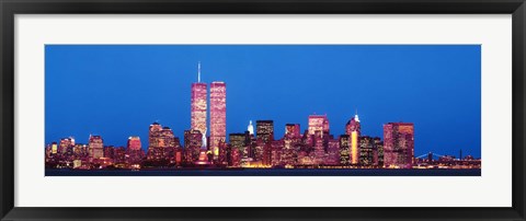 Framed Evening Lower Manhattan New York NY Print