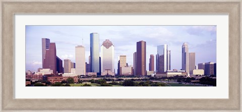 Framed Houston, Texas Skyline Print