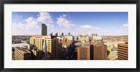 Framed High angle view of a city, Albany, New York State, USA Print