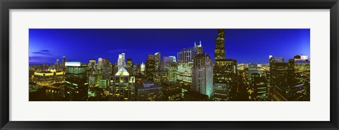 Framed Evening Chicago Illinois Print