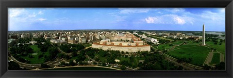 Framed Aerial View Of The City, Washington DC, District Of Columbia, USA Print