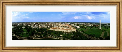 Framed Aerial View Of The City, Washington DC, District Of Columbia, USA Print