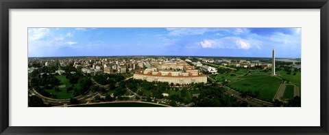 Framed Aerial View Of The City, Washington DC, District Of Columbia, USA Print