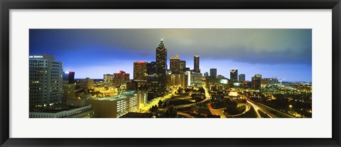 Framed Evening Atlanta GA Print