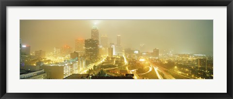 Framed USA, Georgia, Atlanta, Fog in Atlanta Print