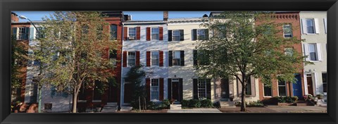 Framed Row homes, Philadelphia Print