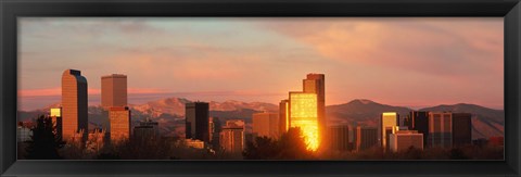 Framed Denver skyline Print