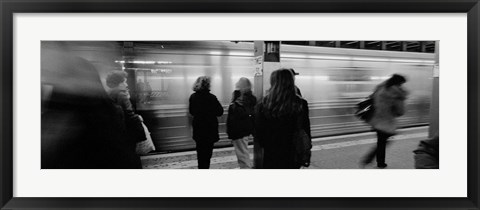 Framed Subway, Station, NYC, New York City, New York State, USA Print