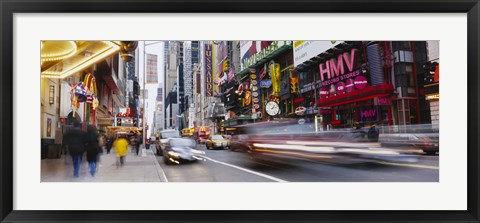 Framed Traffic on the street, 42nd Street, Manhattan, New York City, New York State, USA Print