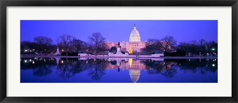 Framed Christmas, US Capitol, Washington DC, District Of Columbia, USA Print