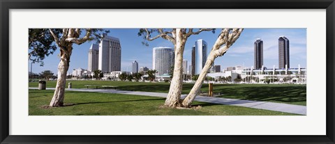 Framed Embarcadero Marina Park, San Diego, California, USA Print