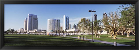 Framed USA, California, San Diego, Marina Park Print