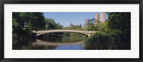 Framed Bridge across a lake, Central Park, New York City, New York State, USA Print