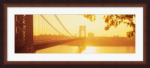 Framed Bridge across the river, George Washington Bridge, New York City Print