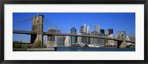 Framed USA, New York, Brooklyn Bridge Print