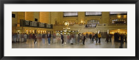 Framed Group of people walking in a station, Grand Central Station, Manhattan, New York City, New York State, USA Print