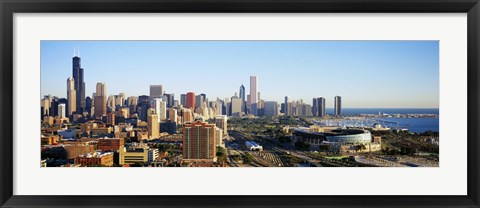 Framed Colorful View of Chicago from the Sky Print