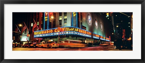 Framed Manhattan, Radio City Music Hall, NYC, New York City, New York State, USA Print