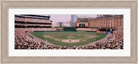 Framed High angle view of a baseball field, Baltimore, Maryland Print