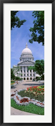 Framed USA, Wisconsin, Madison, State Capital Building Print