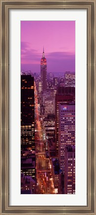 Framed High angle view of a city, Fifth Avenue, Midtown Manhattan, New York City, New York State, USA Print