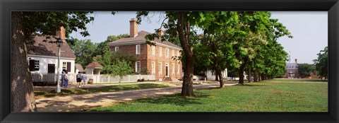 Framed People Standing On The Street, Williamsburg, Virginia, USA Print