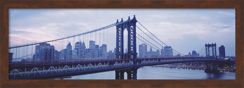 Framed Skyscrapers In A City, Manhattan Bridge, NYC, New York City, New York State, USA Print