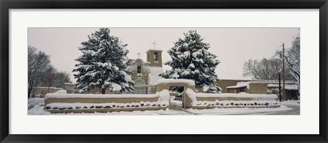 Framed Facade of a church, San Francisco de Asis Church, Ranchos de Taos, Taos, New Mexico, USA Print